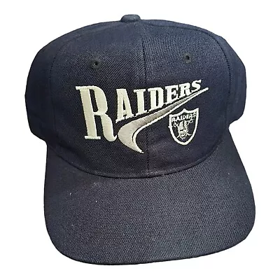 Vintage Oakland Raiders Tail Swoop Snapback Hat Cap World USA • $125