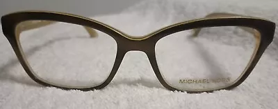 Michael Kors Mk257 325 Olive Horn Yellow 52-17-135 New Without Tags Optical #10 • $45