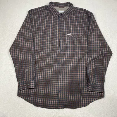 $14.36 • Buy Columbia Shirt Mens 2X Omni Shade Sun Protection Black Button Up Long Sleeve *