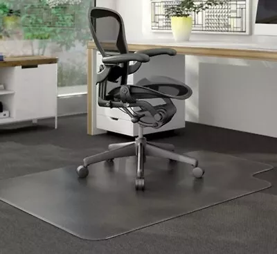 PVC Matte Desk Office Chair Floor Mat Protector For Hard Wood Floors 47” X35 • $21.99