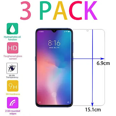 (3 Pack) For Huawei Y7 2019 Screen Protector Gorilla Tempered Glass Film • £4.85