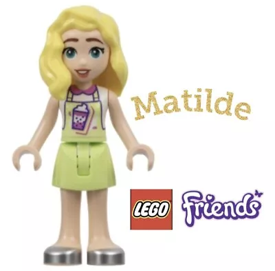 LEGO Friends MATILDA MINIDOLL Green Jumper Bubble Tea Uniform Silver Shoes • $12.99