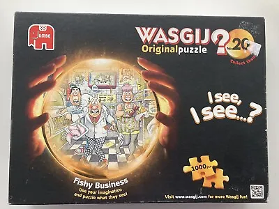 Jumbo Wasgij 1000 Pce Jigsaw Puzzle (17305) Fishy Business Complete • £3.99