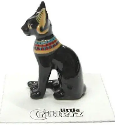 Little Critterz Miniature Porcelain Animal Figure Egyptian Cat  Bastet  LC611 • £12