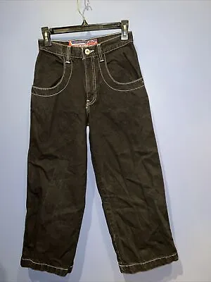 JNCO Jeans Ring Of Fire Black Size 12 26 X 25 Vintage Skater Jeans Wide Rare • $155