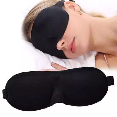 $0.99 • Buy 3D Sleep Mask Silk Dry Eye Mask Sleeping Padded Shade Cover Blindfold Men Women