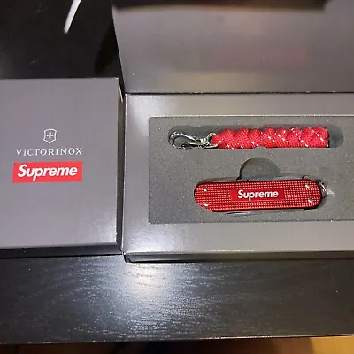 Supreme X Victorinox Classic Alox Knife 5-piece Tool Anodized RED NEW! S/S 2019 • $79.99