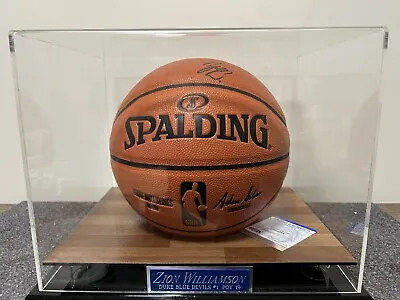 $945 • Buy ZION WILLIAMSON Signed Autographed Spalding Basketball PSA DNA COA In Display