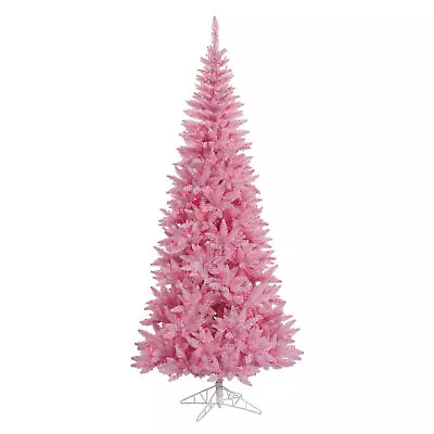 12' Slim Pink Ashley Spruce Christmas Tree Clear Pink Lights • $1880.49