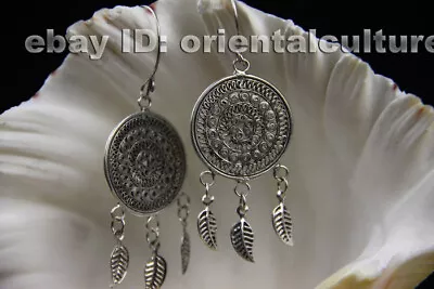 Tribal Exotic Chinese Handmade Miao Silver Earring • $25
