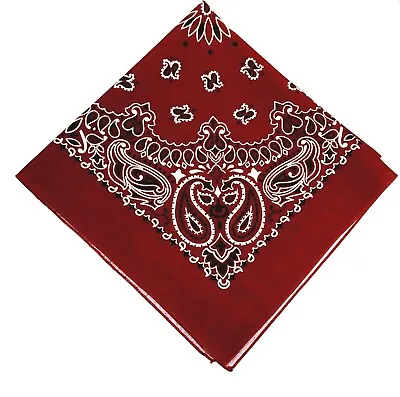 Paisley Pattern Bandana Head Neck Scarf Blue Red Black Beige Cotton Wrist Wrap • £3.25