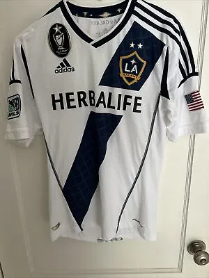 Los Angeles Galaxy 2013 MLS CUP Champions Player Issue Home Soccer Jersey Size S • $100