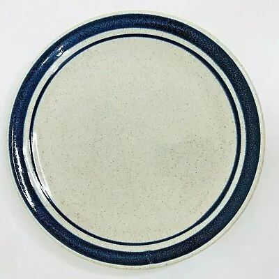 McCoy Mediterranean 10.25  Plate Round Dinner Gray Speckled With Blue Stripe USA • $10.99