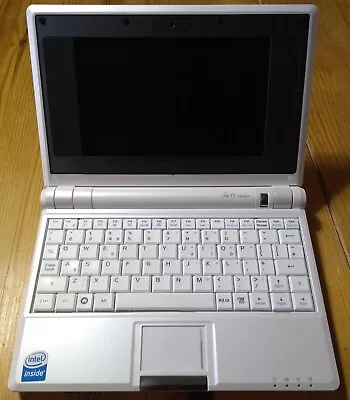 £39 • Buy ASUS Eee PC 4G 701 White Netbook Computer PC 512MB Ram, 4GB SSD