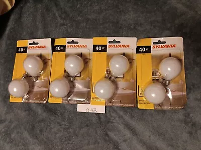 8 Sylvania 40W Candelabra Base G16.5 Vanity Bulbs • $20