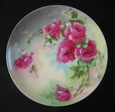 Vintage Artist Hand Painted Haviland France Limoges 8.75  Plate - Roses • $39.50