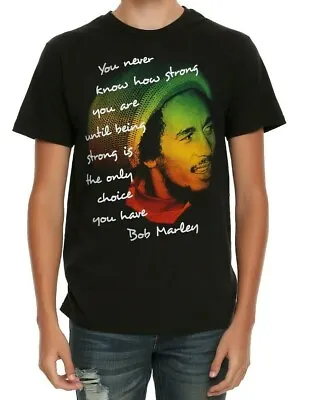 Bob Marley BEING STRONG QUOTE T-Shirt NEW 100% Authentic & Official • $22.99