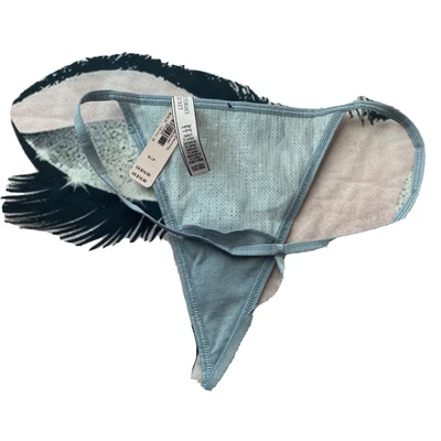 $10.50 • Buy NWT VICTORIA'S SECRET PINK PANTIE Thong V String Black Color Size Small