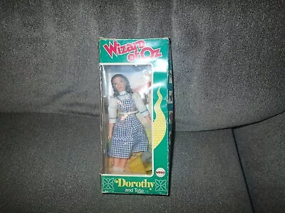 Vintage 1974 Mego Wizard Of Oz Dorothy & Toto 8  Action Figure Doll & Box  • $20.95