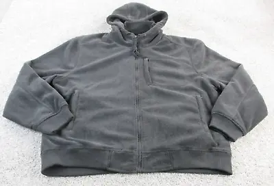 Hawke Co Outfitter Hoodie Adult XXL Heavy Hooded Gray Fur Lined High Neck Mens • $25.17