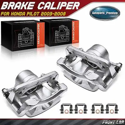 2x Disc Brake Caliper With Bracket For Honda Pilot 2003-2008 Front Left & Right • $92.99