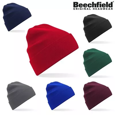 Beechfield Organic Cotton Original Cuffed Beanie B45N - Double Layer Cuffed Hat • £7.99