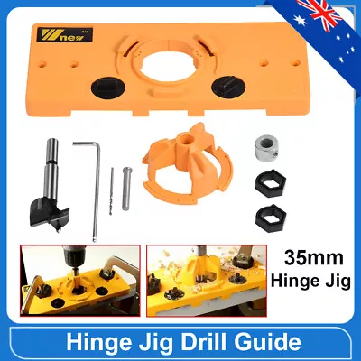 Concealed Hinge Jig Boring Hole Drill 35mm Guide +Cutter Bit Set For Kreg System • $27.53