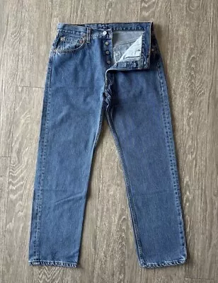 Vintage Levis 501 Jeans Mens 33x30 Blue Button Fly Straight Leg USA • $69