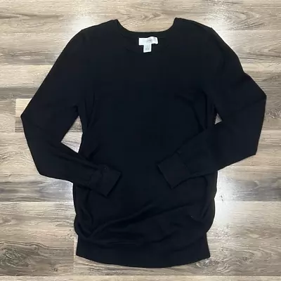 Motherhood Women’s Maternity Small Black Scoop Neck Knot Sweater • $8.61