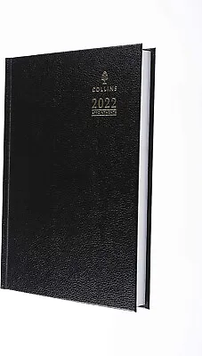 Collins Desk A5 Day To A Page With Appointments 2022 Diary - Black • £3.50