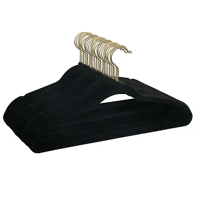 Better Homes & Gardens Non-Slip Velvet Clothing Hangers 50 Pack Black • $19.88