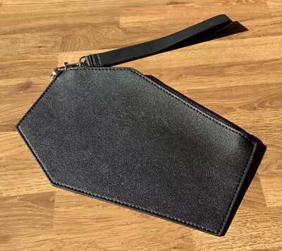 £6.95 • Buy Coffin ⚰️ Shaped Clutch Bag Purse Halloween Handbag Strap Gothic Emo 🖤
