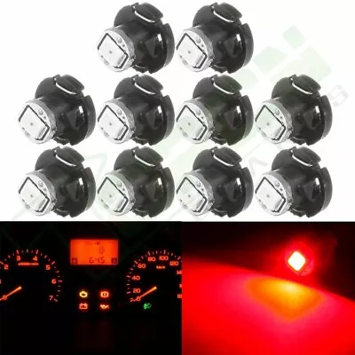 10pcs Red 2835 LED T4.2/T4 Neo Wedge Car Dash HVAC Heater Climate Control Light • $9.59