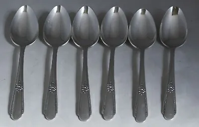 6 Wm Rogers Memory Hiawatha PLACE SPOONS OVAL SOUP Silverplate IS • $19.98