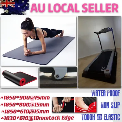 $39.90 • Buy NBR Yoga Mat Exercise Fitness Gym Pilates Eco Spin Bike Mat Indoor Treadmill