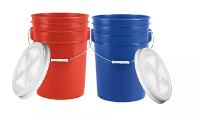 6 Gallon Large Food Grade BPA Free Bucket Pail With Screw On Airtight GasketLid • $67.77