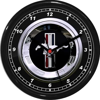 Mustang Wall Clock 10  Garage Work Shop Gift  Father's Day Man Cave • $29.90