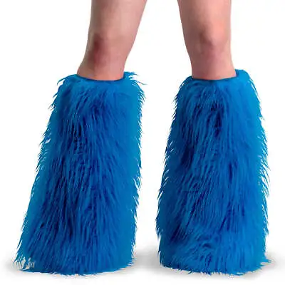 Demonia YETI-08 - Blue Faux Fur Boot Sleeve • $41