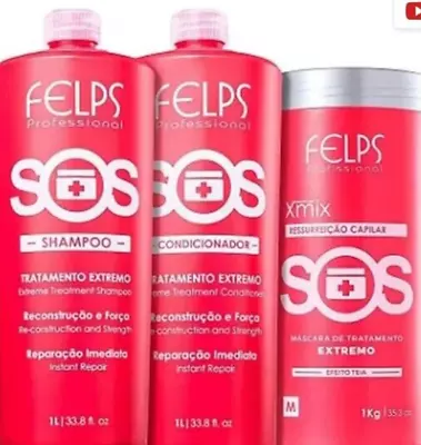 Felps Sos Tratamento Extremo Reconstruçao Kit 1 Litro • $108