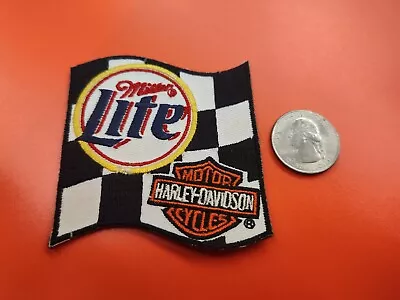 Vintage Harley-Davidson Motorcycle Bar Shield Logo Miller Lite Beer Patch New • $7.95