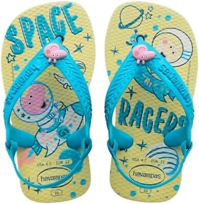 Havaianas Unisex Baby Peppa Pig Sandals With Straps Size Kid's 6 (Eu 22) • £5.95