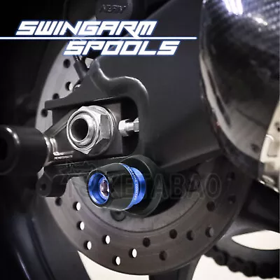 Blue BB01 CNC M10 Rear Swing Arm Spools For ZX-10R Ninja 04 05 06 07 08 09 10 • $29.08