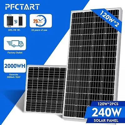 240W Watts Solar Panel 12 Volt Mono Off Grid Power For RV Boat Caravan Motorhome • £167.98