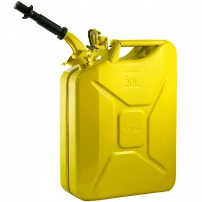 Authentic NATO Wavian Military Fuel/Gas/Diesel Steel Can - Yellow W/ Spout • $129.95