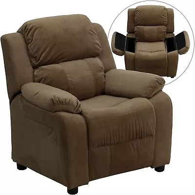 Flash Furniture Deluxe Contemporary Heavily Padded Vinyl Kids Recliner W/Cup • $261.92