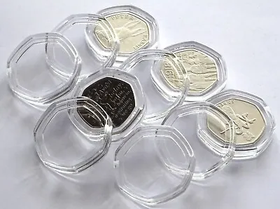 HEPTAGON Coin Capsules 28 Mm 50p Olympic Beatrix   102050100 Capsules • £5.20