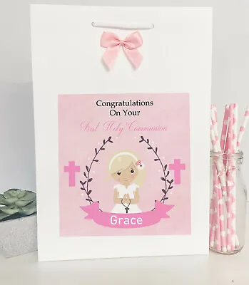 Personalised Girls First Holy Communion Boutique Gift Bag • £4.50