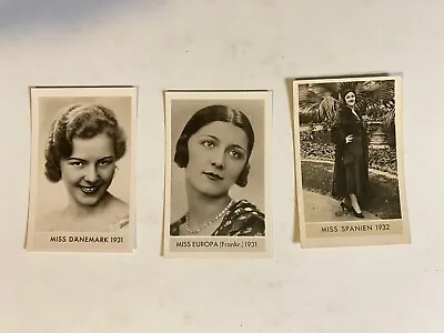 Vintage 1930’s German Cigarette Cards Club Liga The Most Beautiful Women • $9.99