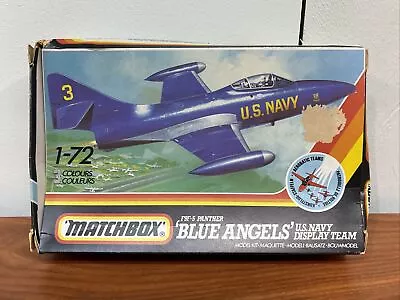 MATCHBOX Kit  F9F-5 PANTHER (BLUE ANGELS) Plane Model Kit U.S. Navy CV JD • $29.99