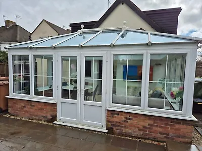 Used Double-Glazed Glass White PVC Orangery Conservatory • £3000